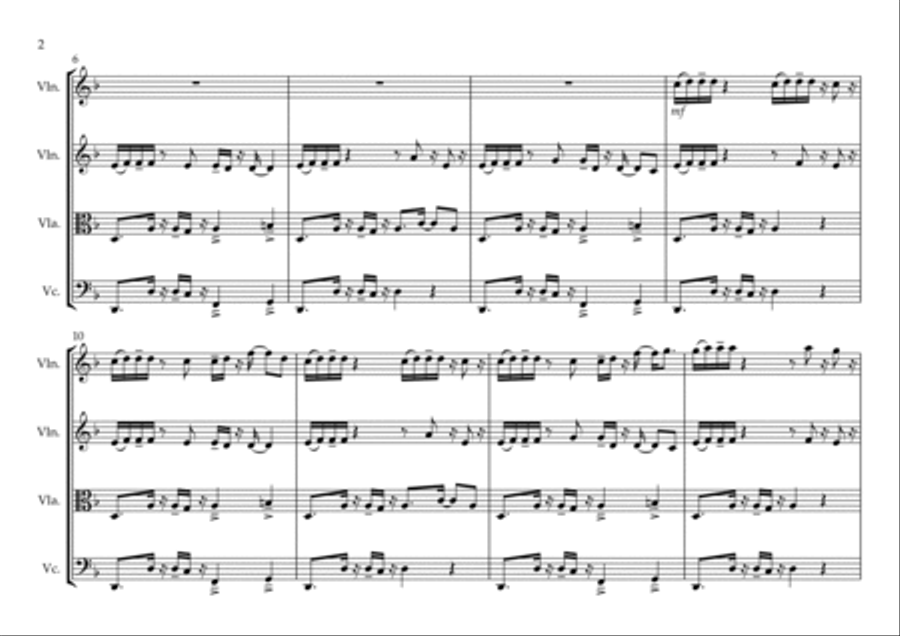 Another Brick In The Wall Another Brick In The Wall String Quartet scores gallery preview page 2