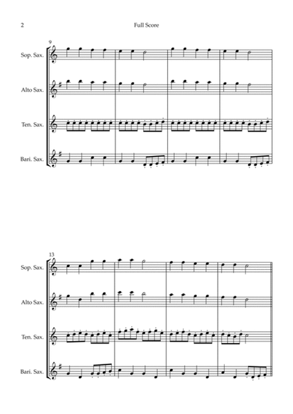 Twinkle, Twinkle Little Star for Saxophone Quartet image number null