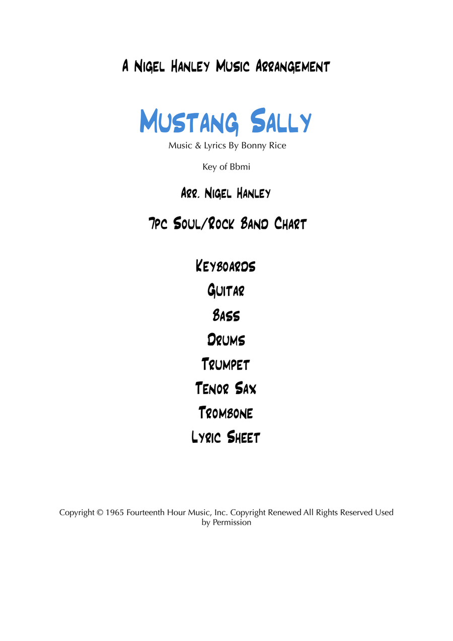 Book cover for Mustang Sally