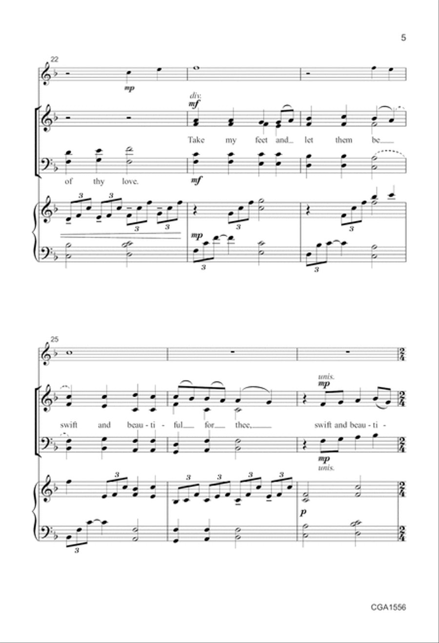 Take My Life and Let It Be 4-Part scores gallery preview page 5