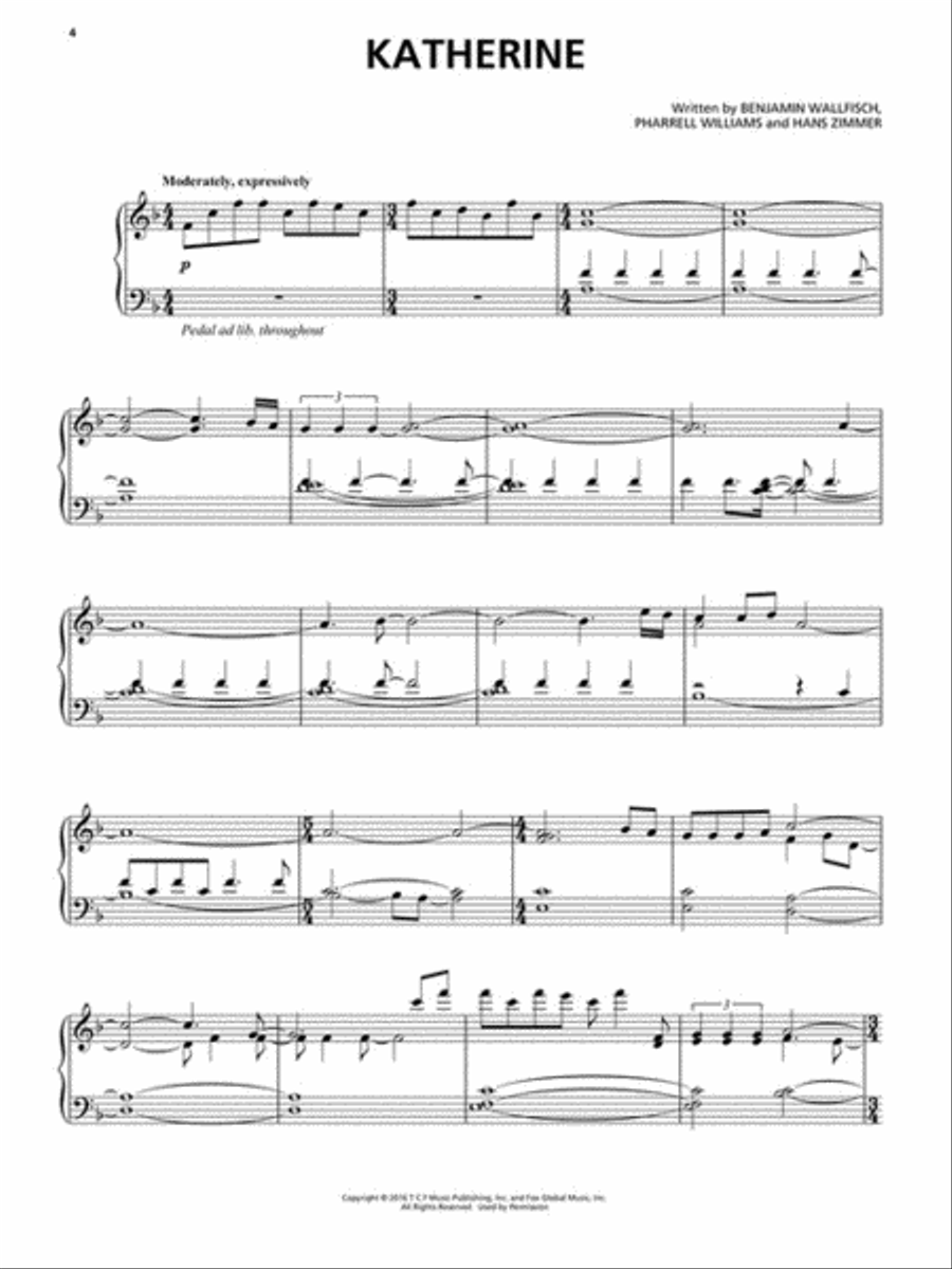 Hidden Figures Hidden Figures Piano, Vocal, Guitar scores gallery preview page 3