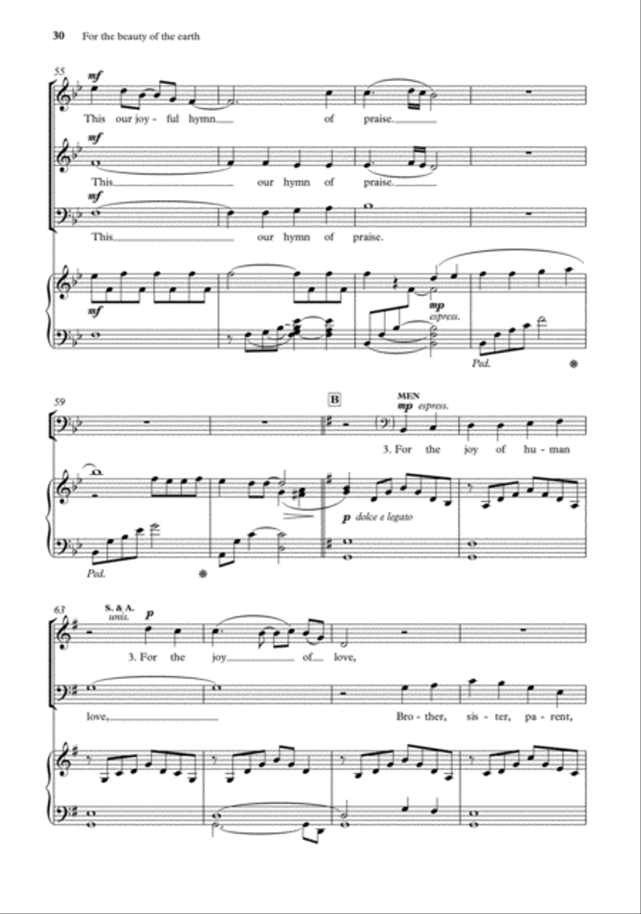 John Rutter Anthems for SA Men SA scores gallery preview page 28