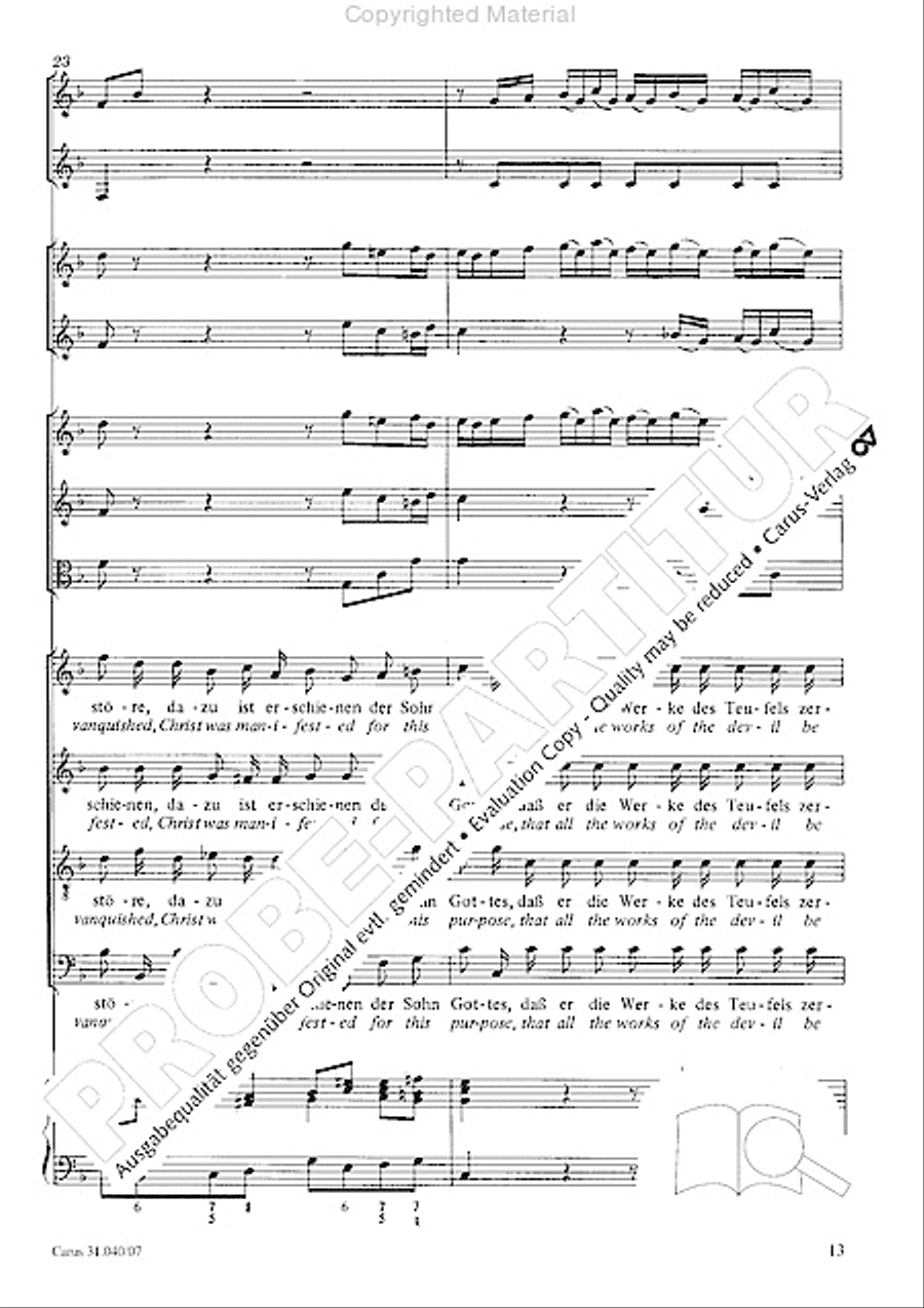 Christ was manifested for this purpose (Dazu ist erschienen der Sohn Gottes) ATB scores gallery preview page 15