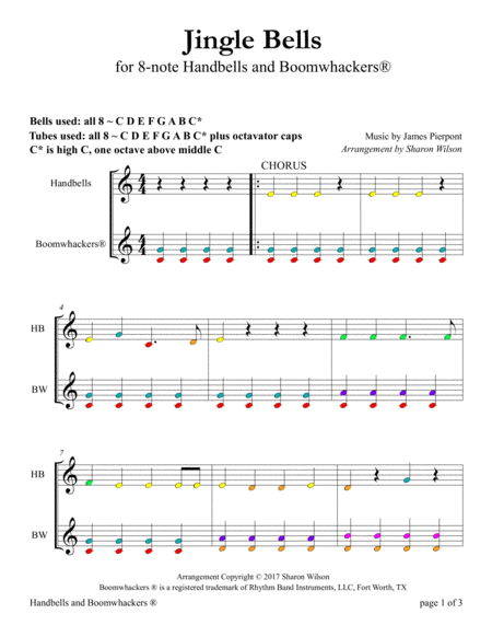 Jingle Bells - for solo glockenspiel (bell set) by James Pierpont - Small  Ensemble - Digital Sheet Music