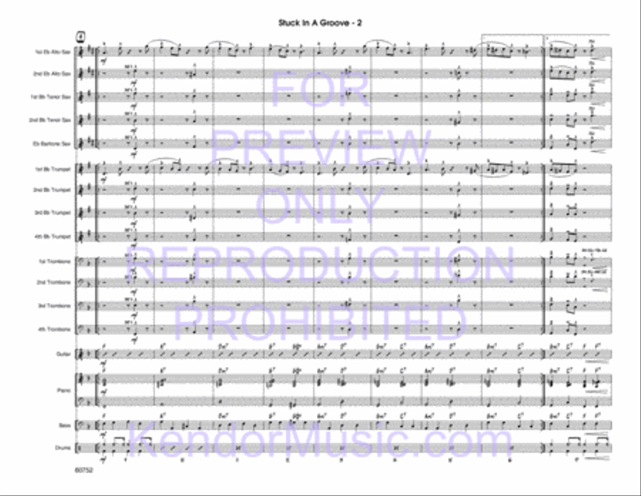 Stuck In A Groove Jazz Ensemble scores gallery preview page 3