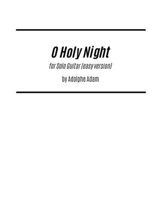 Book cover for O Holy Night (Easy Version for Solo Guitar)