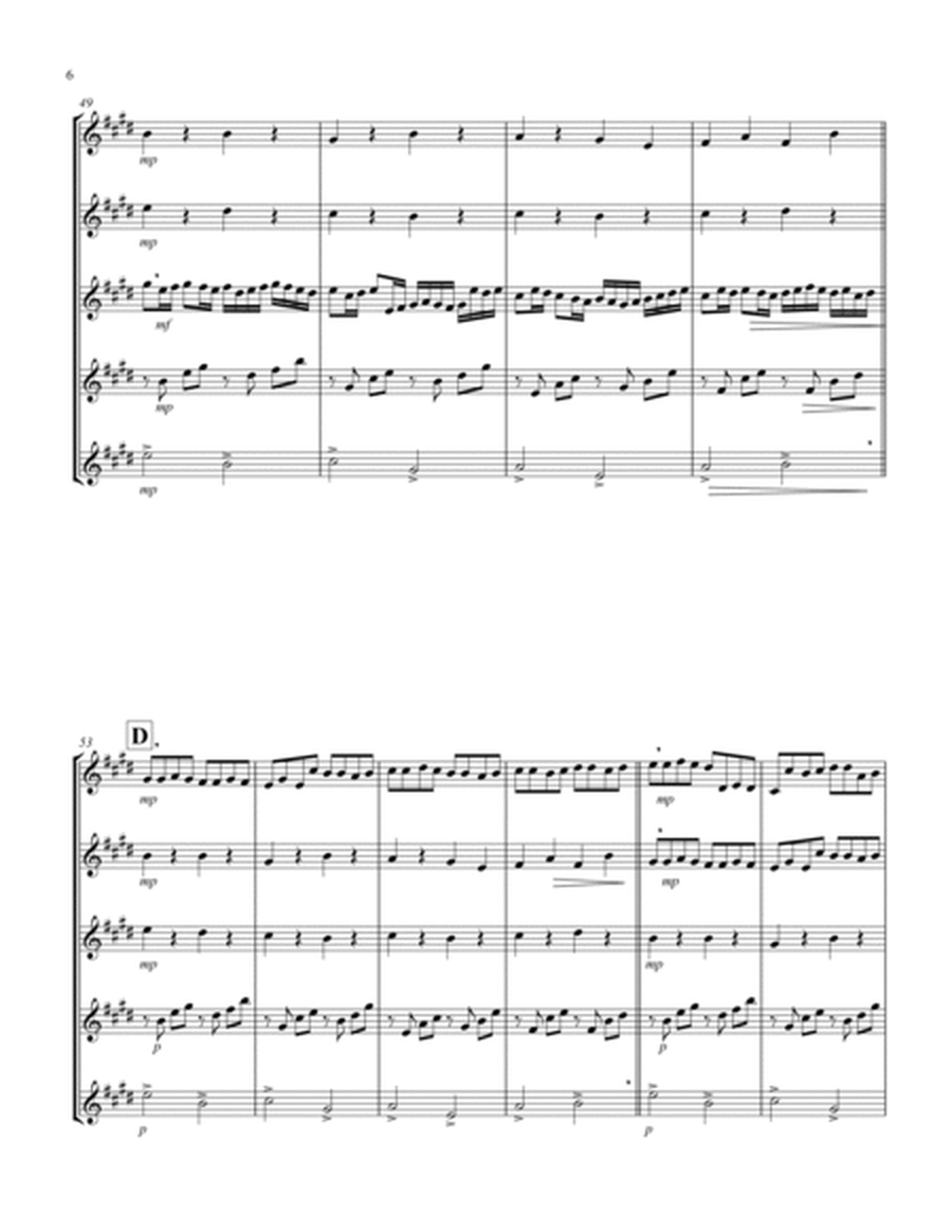 Canon in D (Pachelbel) (D) (Tenor Saxophone Quintet) image number null