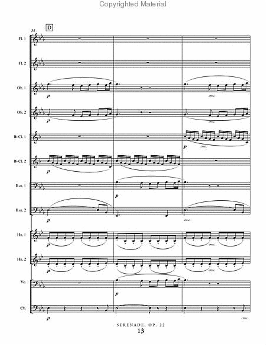Serenade, Op. 22 Serenade, Op. 22 Concert Band scores gallery preview page 14