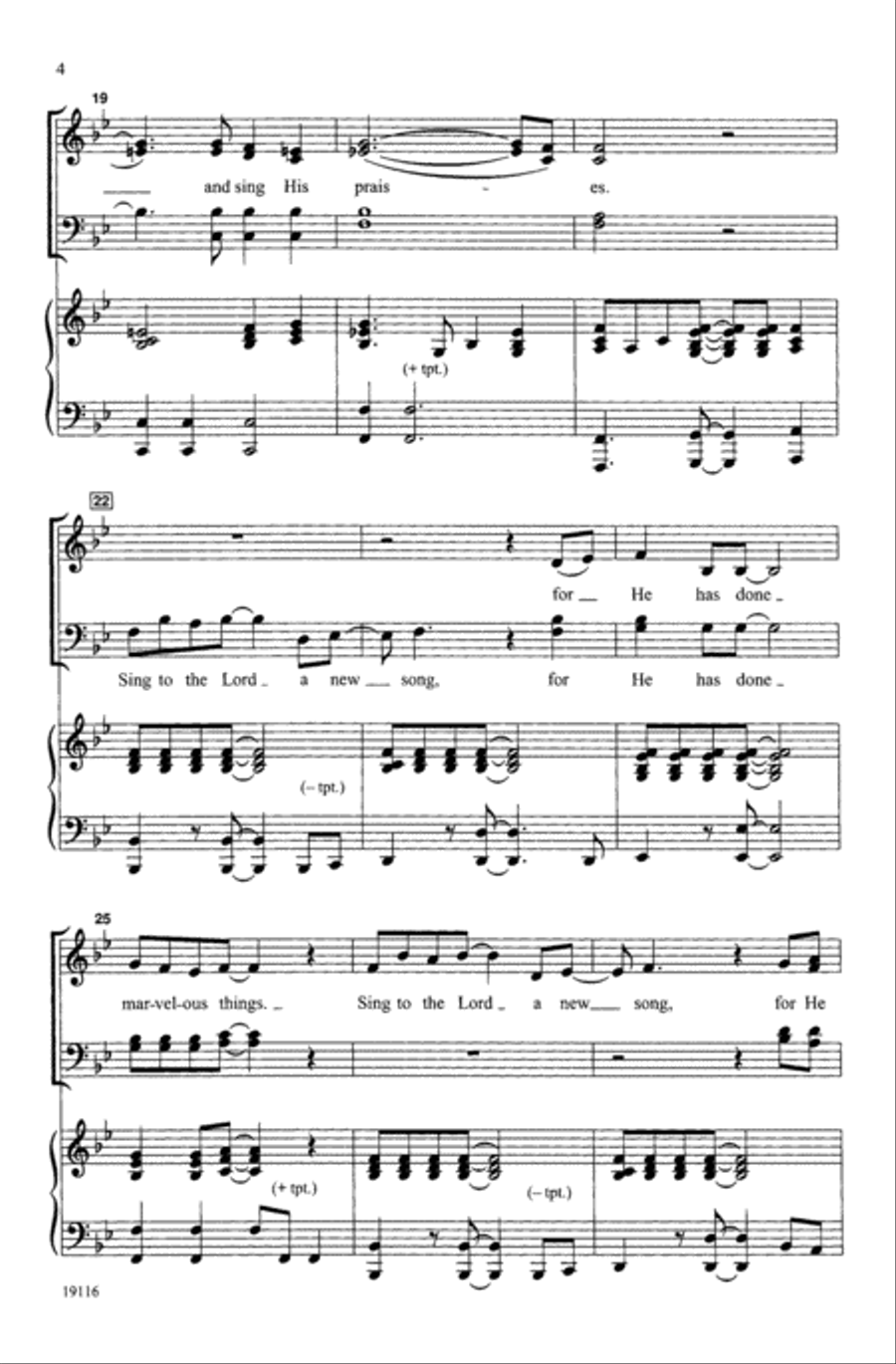 A New Psalm A New Psalm 4-Part scores gallery preview page 4