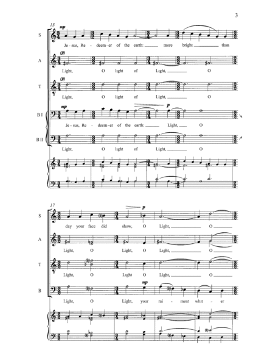 O Light of Light 4-Part scores gallery preview page 3