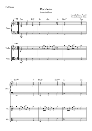 Rondeau (from Abdelazer) for Violin & Viola Duo and Piano Accompaniment with Chords