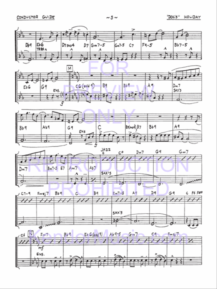 Doc's Holiday Jazz Ensemble scores gallery preview page 6