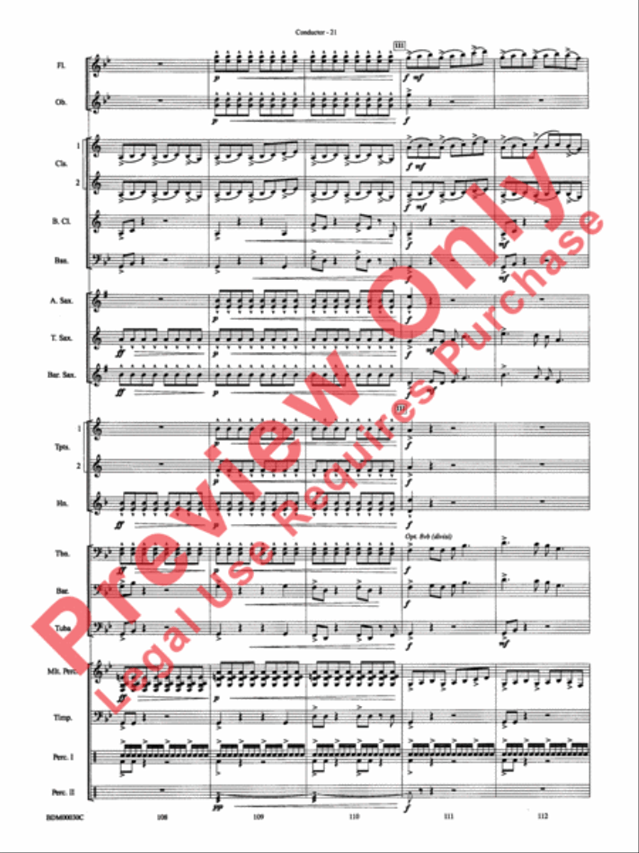 The Great Locomotive Chase Concert Band scores gallery preview page 27