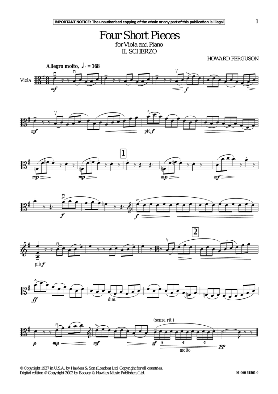 II. Scherzo (from Four Short Pieces)