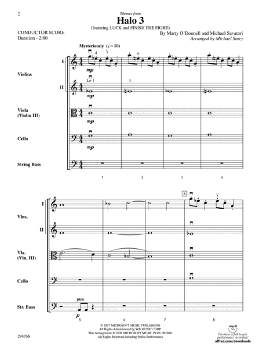 Themes from Halo 3 (featuring "Luck" and "Finish the Fight") (score only) image number null