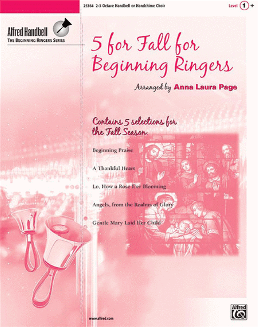 5 for Fall for Beginning Ringers Handbell Choir scores gallery preview page 1