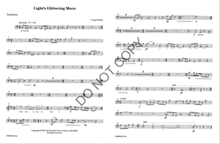 Light's Glittering Morn - Brass Parts 4-Part scores gallery preview page 5