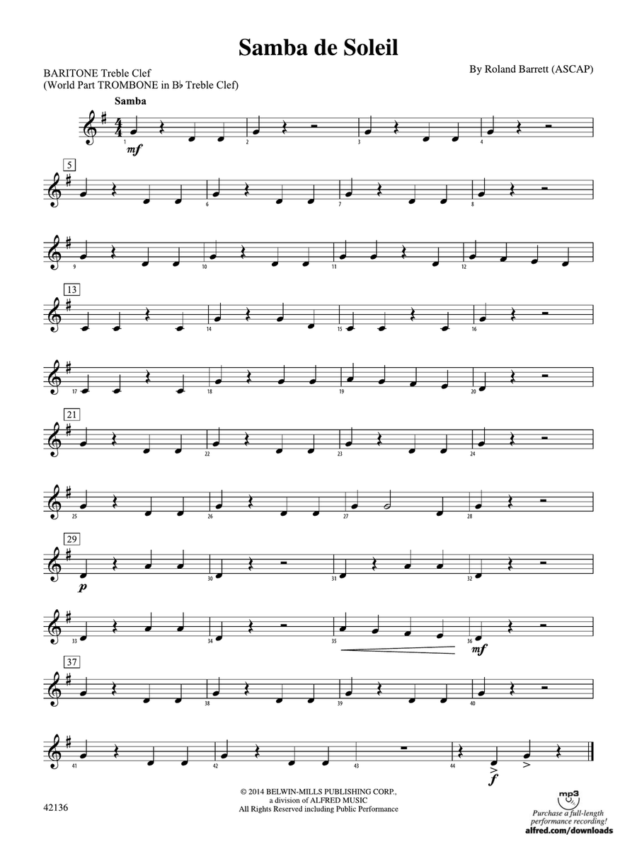Samba de Soleil: Baritone T.C.