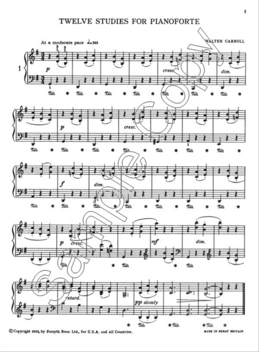 Twelve Studies Twelve Studies Piano Method scores gallery preview page 3
