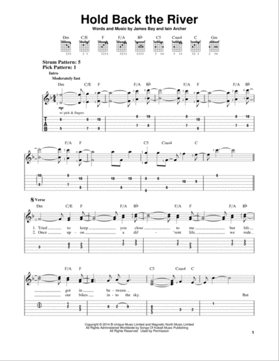 Hold Back The River Hold Back The River Acoustic Guitar scores gallery preview page 1
