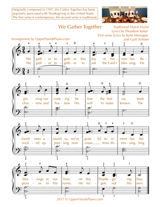 We Gather Together - EASY PIANO