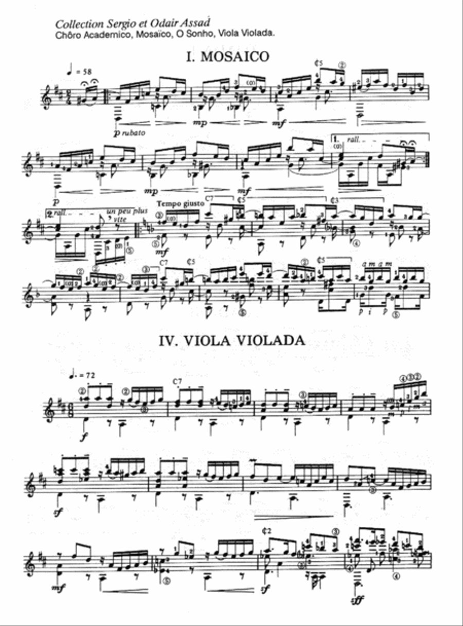 Suite Sexta Em Re Acoustic Guitar scores gallery preview page 2