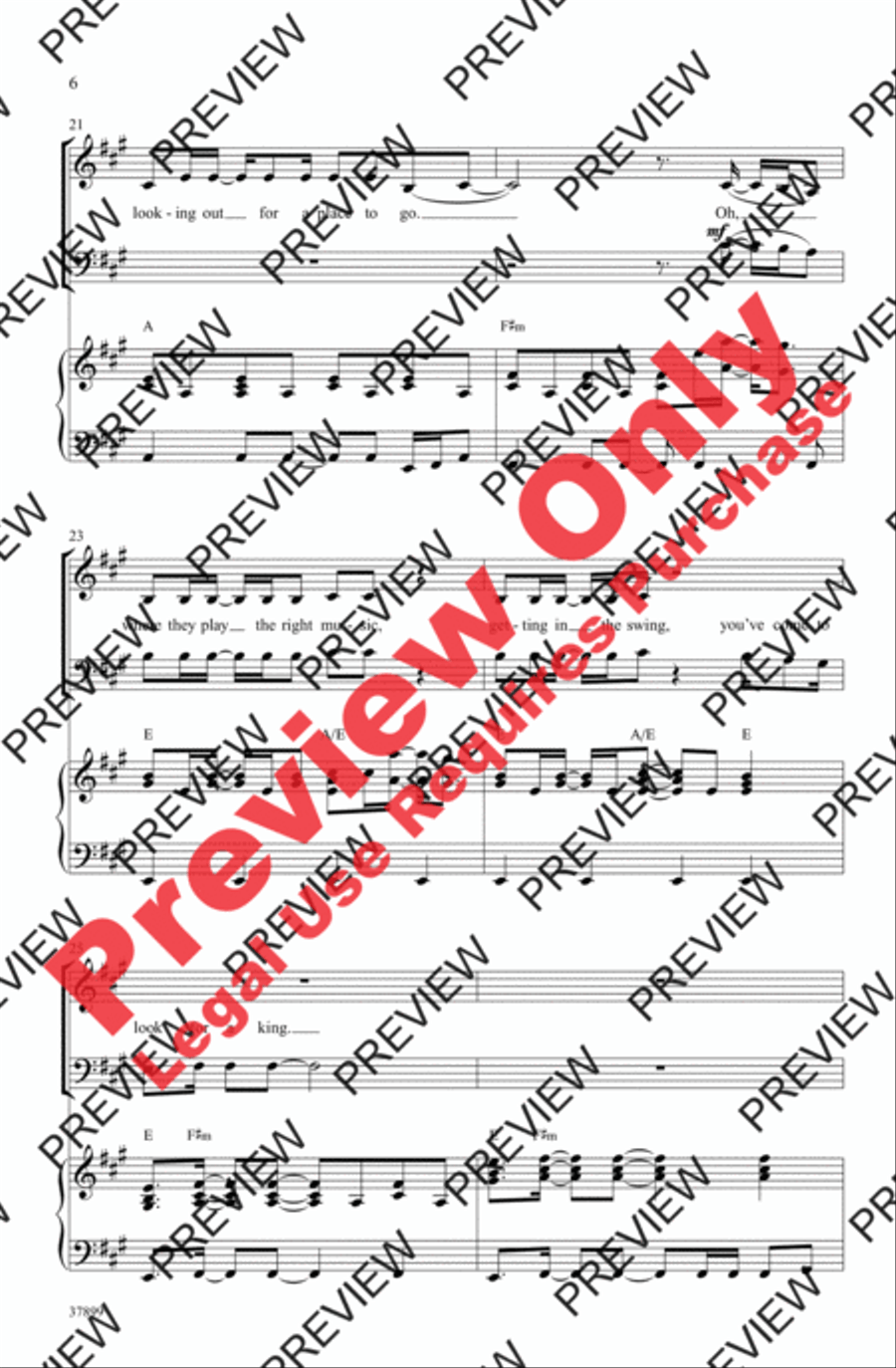 Dancing Queen 4-Part scores gallery preview page 6