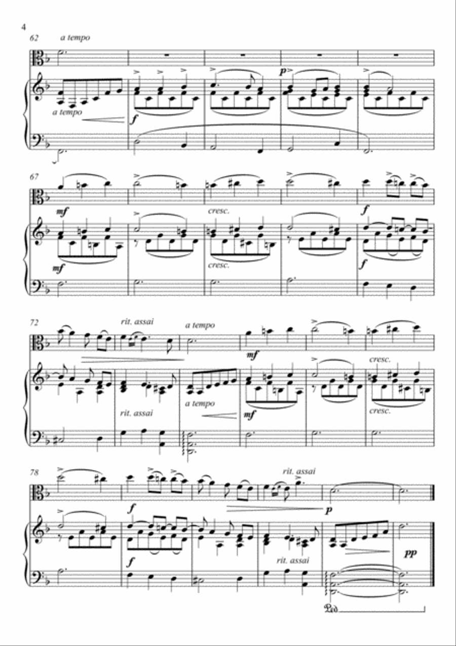 Antonio Caldara - Sebben Crudele (Viola Solo) String Duet scores gallery preview page 4