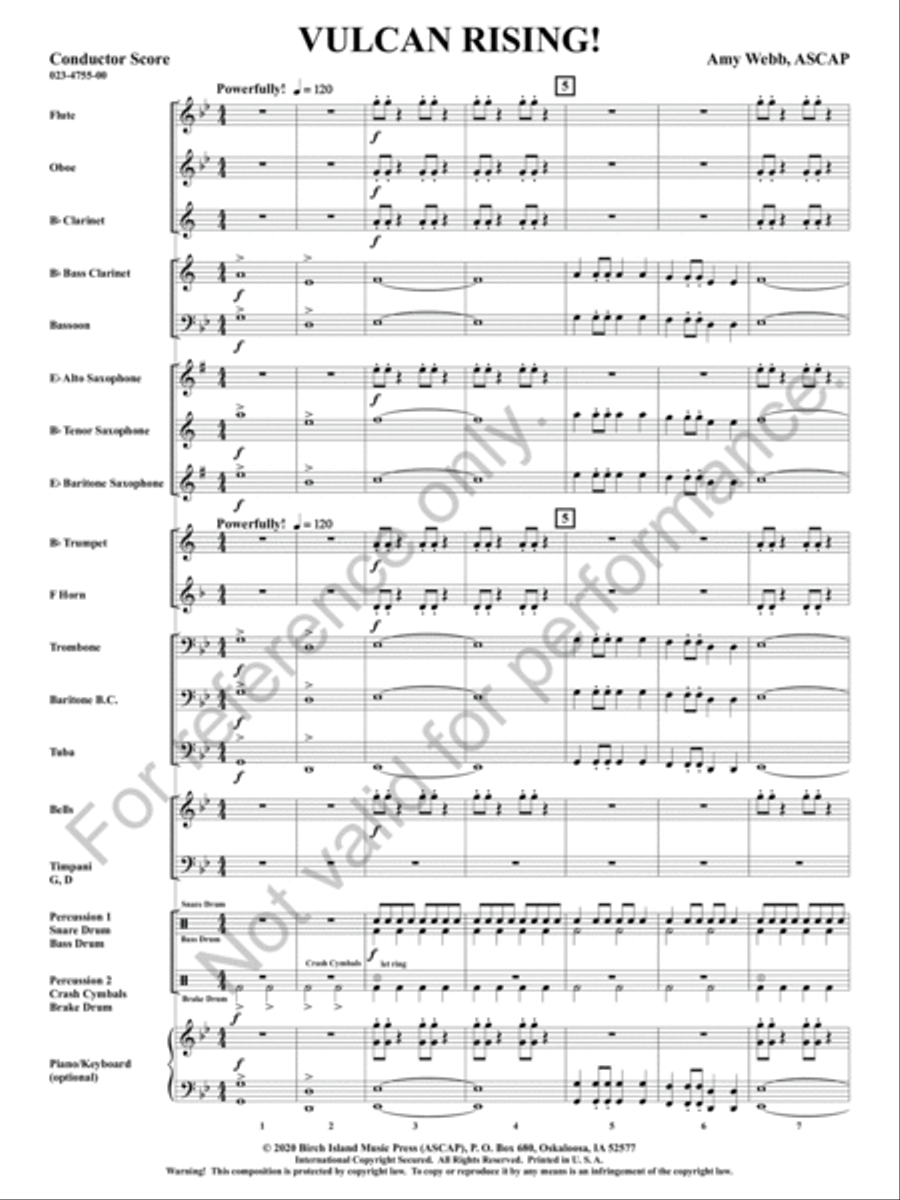 Vulcan Rising! Concert Band scores gallery preview page 4