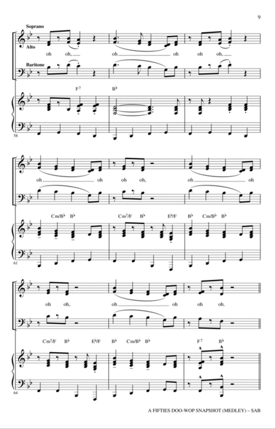 A Fifties Doo-Wop Snapshot (Medley) 3-Part scores gallery preview page 8