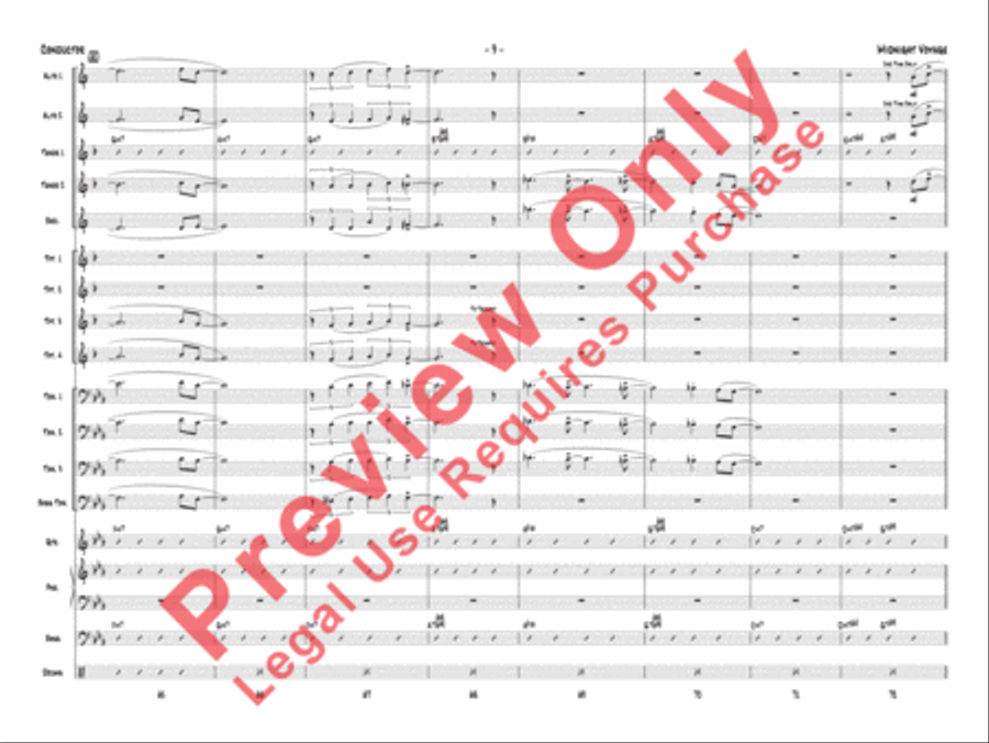 Midnight Voyage (score only) Jazz Ensemble scores gallery preview page 29