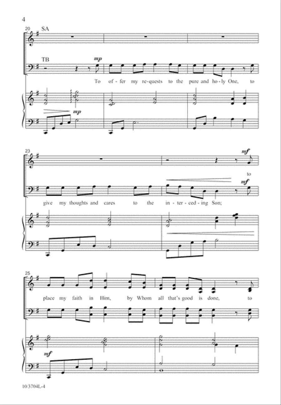 To Touch the Heart of God 4-Part scores gallery preview page 5