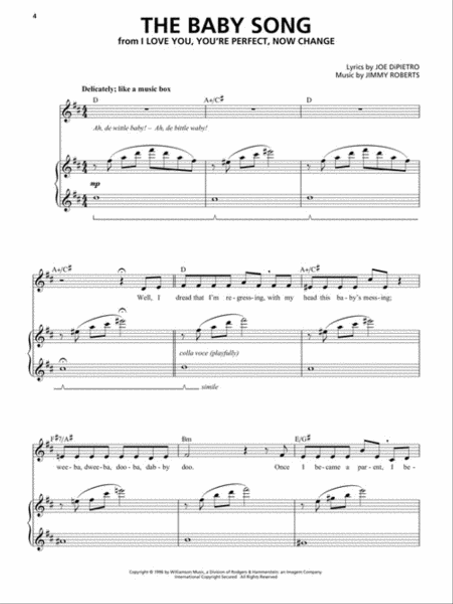 The Best Broadway Comedy Songs Piano, Vocal, Guitar scores gallery preview page 3