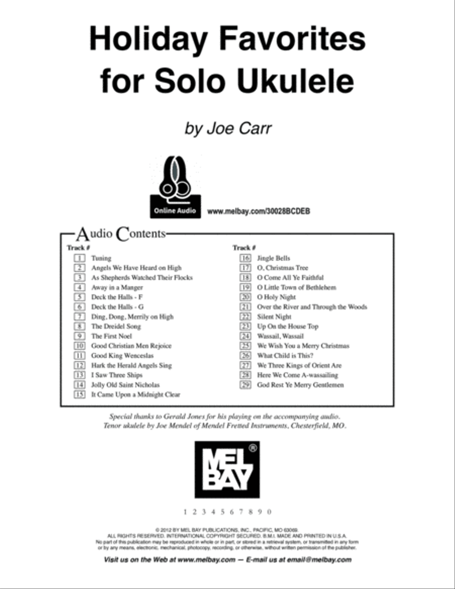 Holiday Favorites for Solo Ukulele Ukulele scores gallery preview page 2