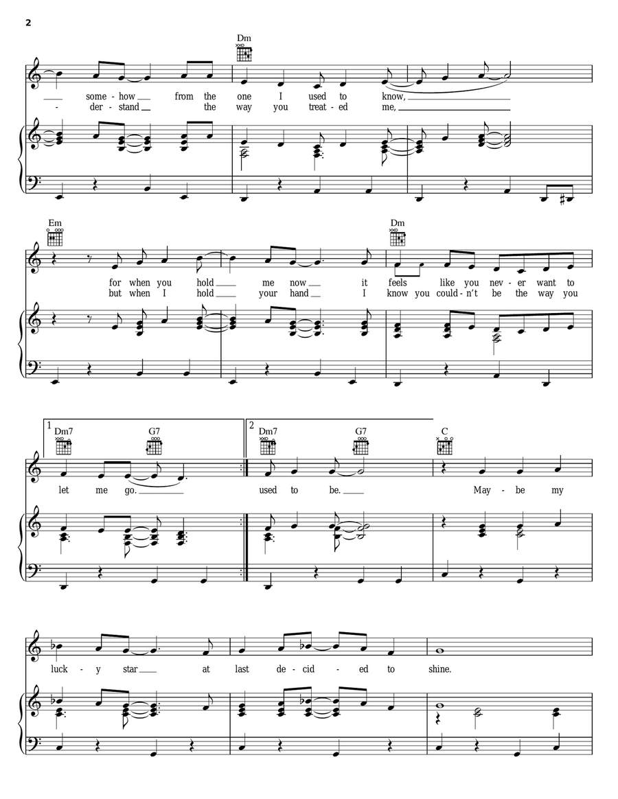 A Sign Of The Times Piano, Vocal, Guitar scores gallery preview page 2