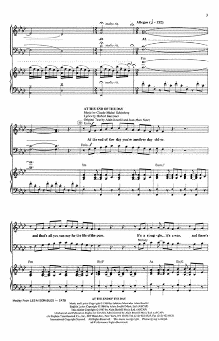 Les Misérables (Choral Medley) Choir scores gallery preview page 2