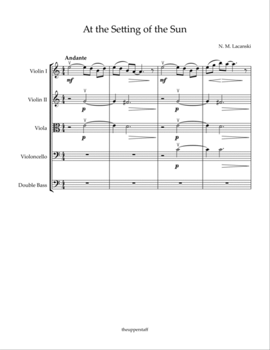 At the Setting of the Sun String Orchestra scores gallery preview page 2