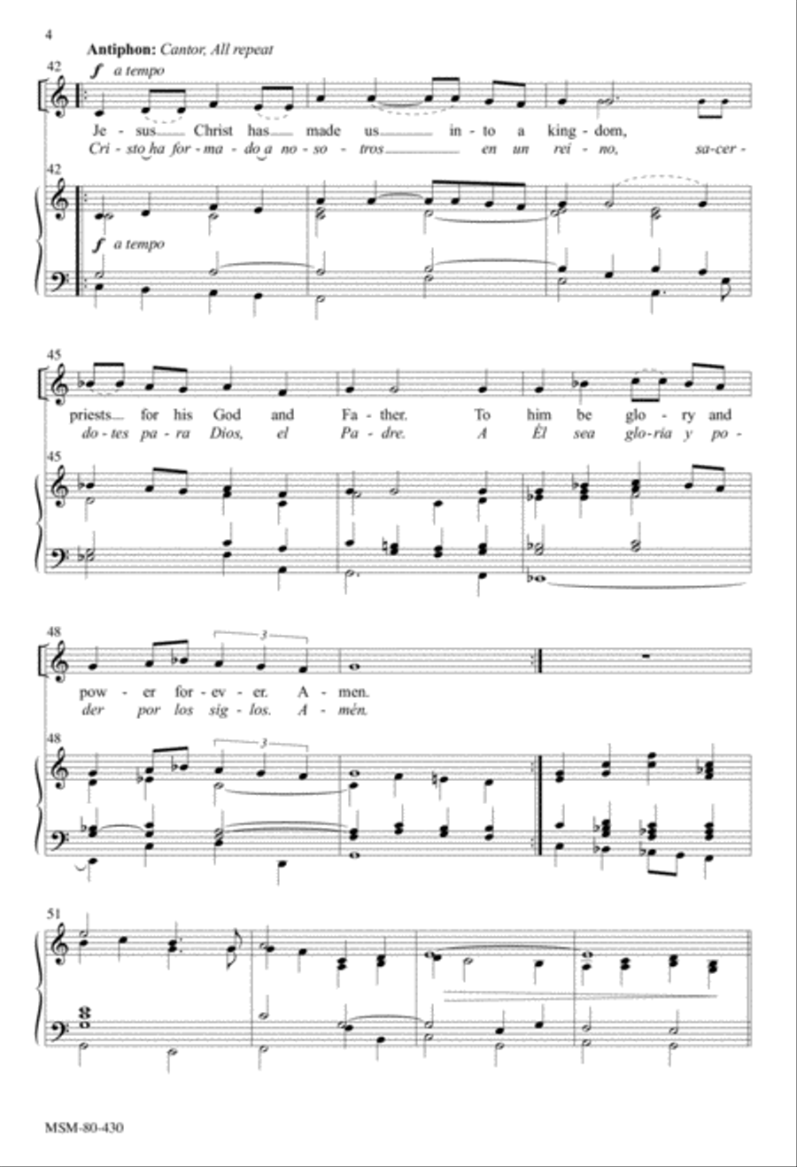 Canticle of Jesus Christ, Our Redeemer 4-Part scores gallery preview page 4