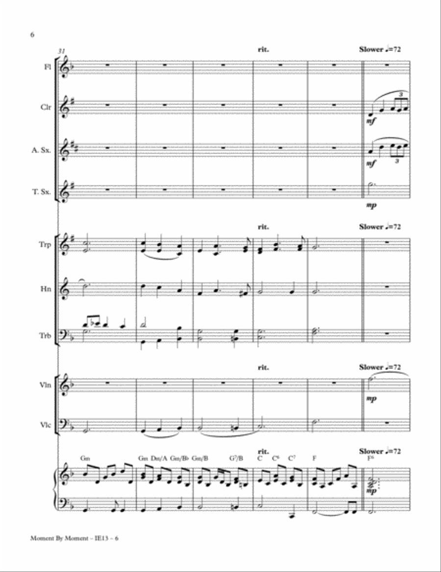 Moment By Moment (version 2) Full Orchestra scores gallery preview page 6