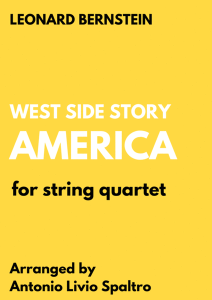 America for String Quartet (from West Side Story)  Digital Sheet Music