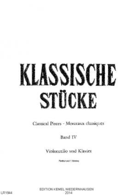 Sammlung klassischer Stucke aus Werken beruhmter Meister : fur Violoncello und Klavier : Band 4