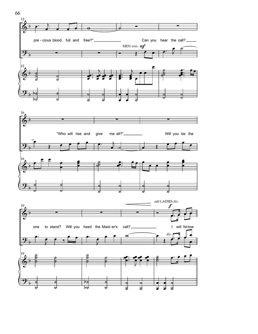 The Master's Call 4-Part scores gallery preview page 2