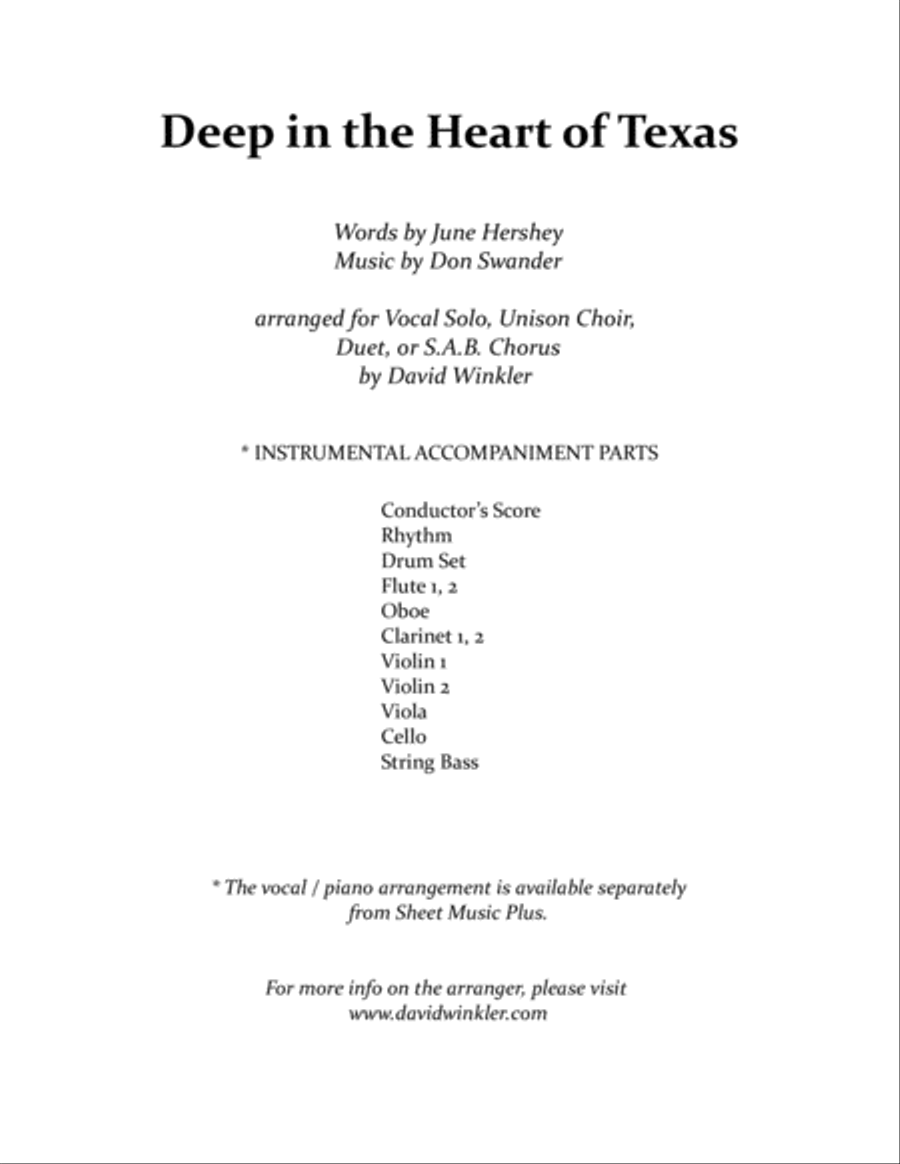 Deep In The Heart Of Texas