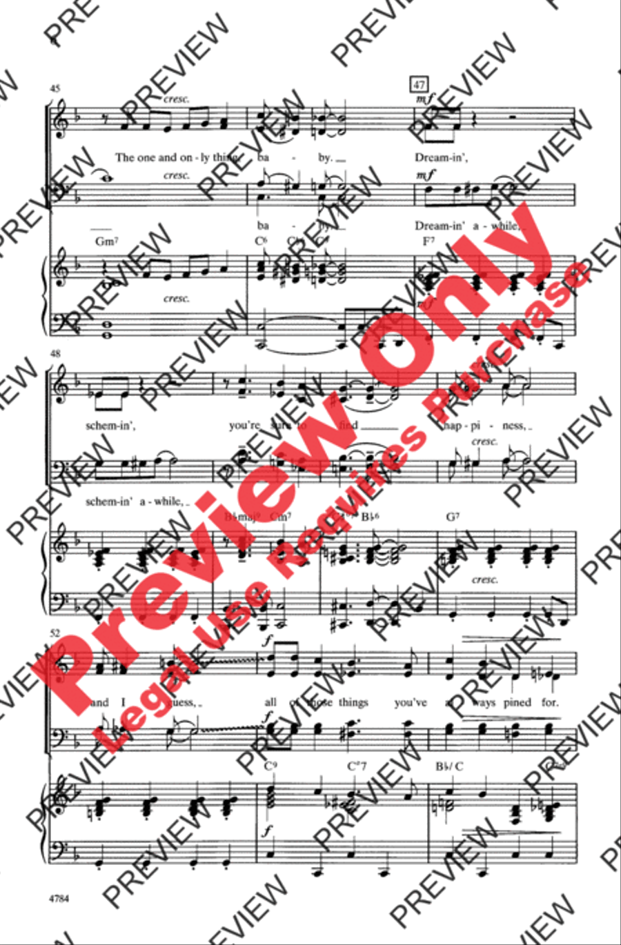 I Can't Give You Anything but Love 4-Part scores gallery preview page 6