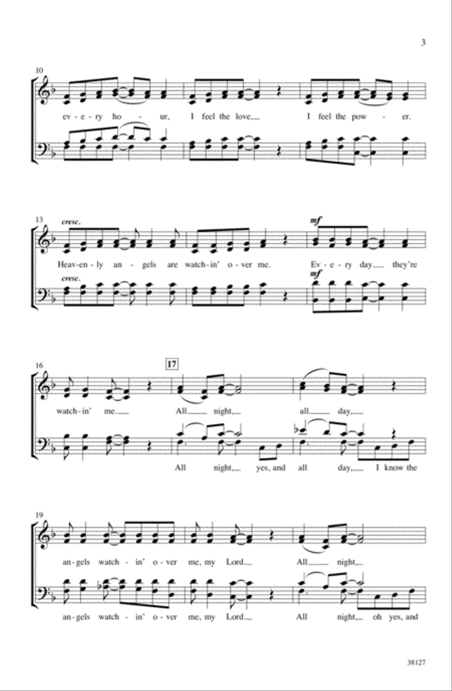 Watchin' Over Me SSATB scores gallery preview page 2