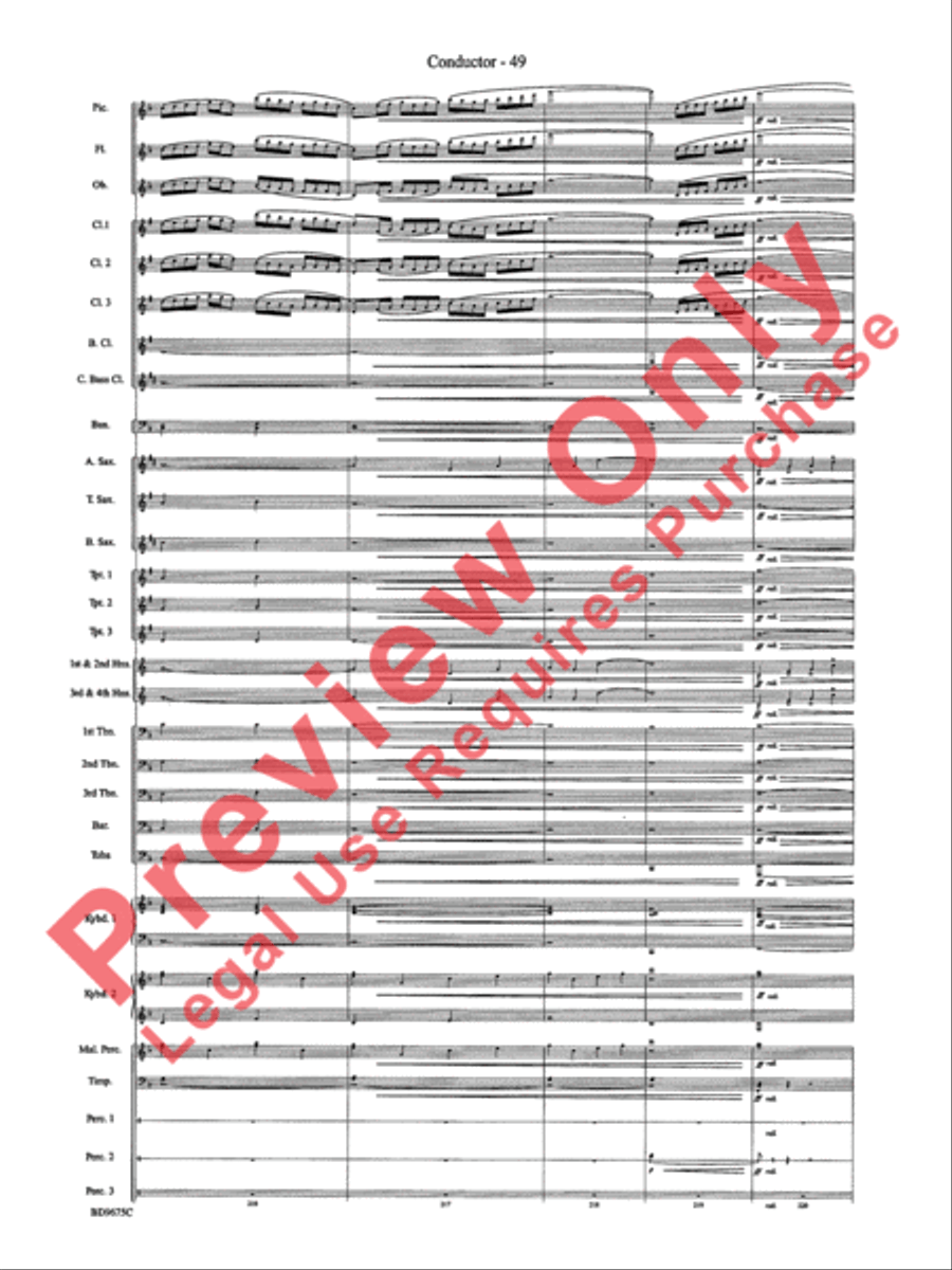 Twelve Seconds to the Moon Concert Band scores gallery preview page 52