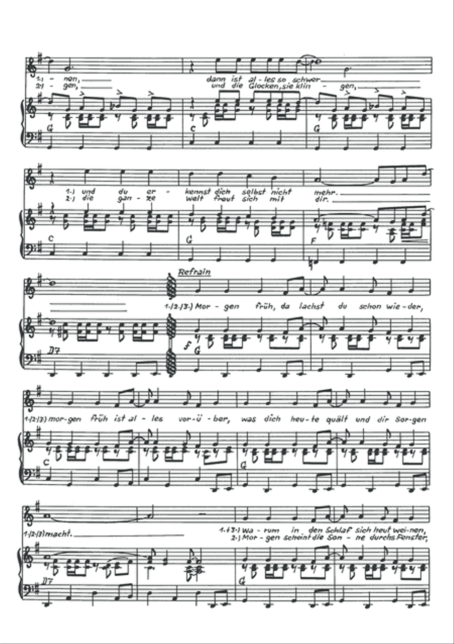 Morgen fruh da lachst Du schon wieder Piano, Vocal scores gallery preview page 4