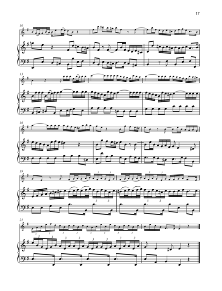 Sonata E minor Flute Solo scores gallery preview page 2