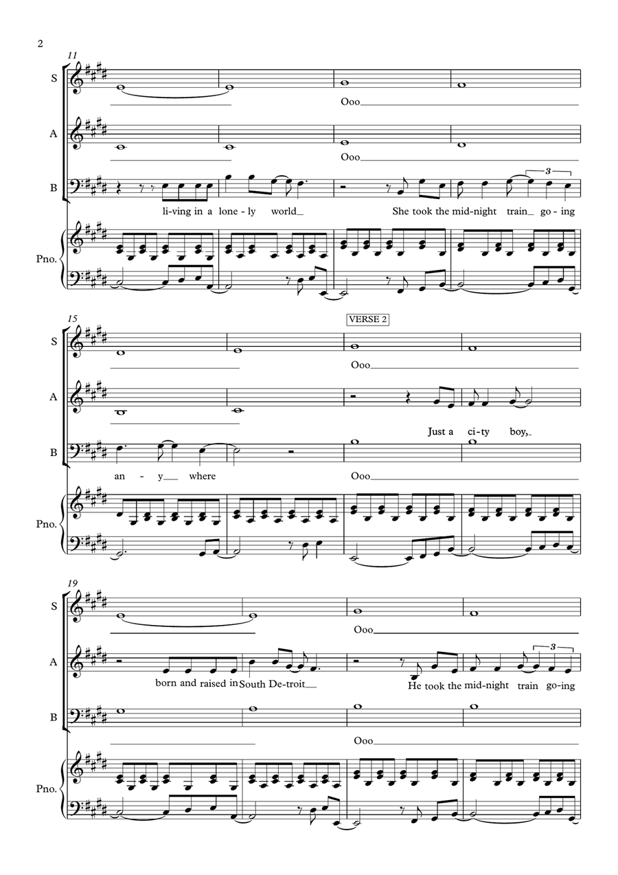 Don't Stop Believin' 3-Part scores gallery preview page 2