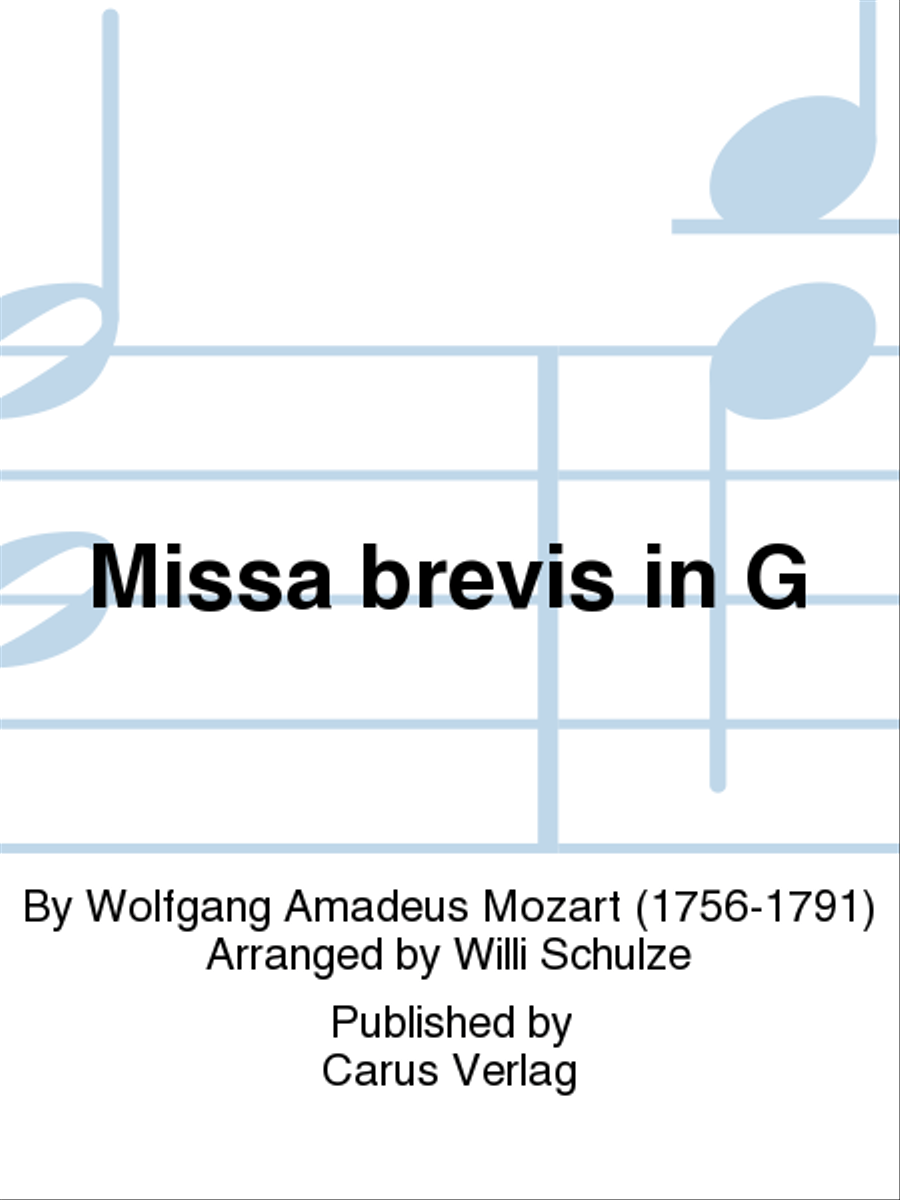 Missa brevis in G major 4-Part scores gallery preview page 1